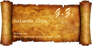 Galanda Zita névjegykártya
